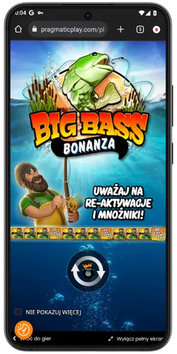 Big Bass Bonanza Splash Screen Loading Interface